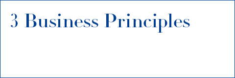 3 Business Principles